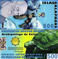 *500 New Sucres Galapágy 5.11.2010, polymer UNC - Kliknutím na obrázok zatvorte -